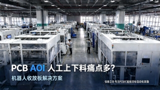 PCB AOI 人工上下料痛点多？恒泰立华机器人收放板解决方案
